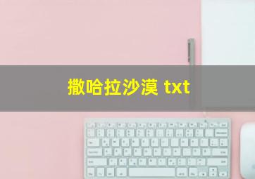 撒哈拉沙漠 txt